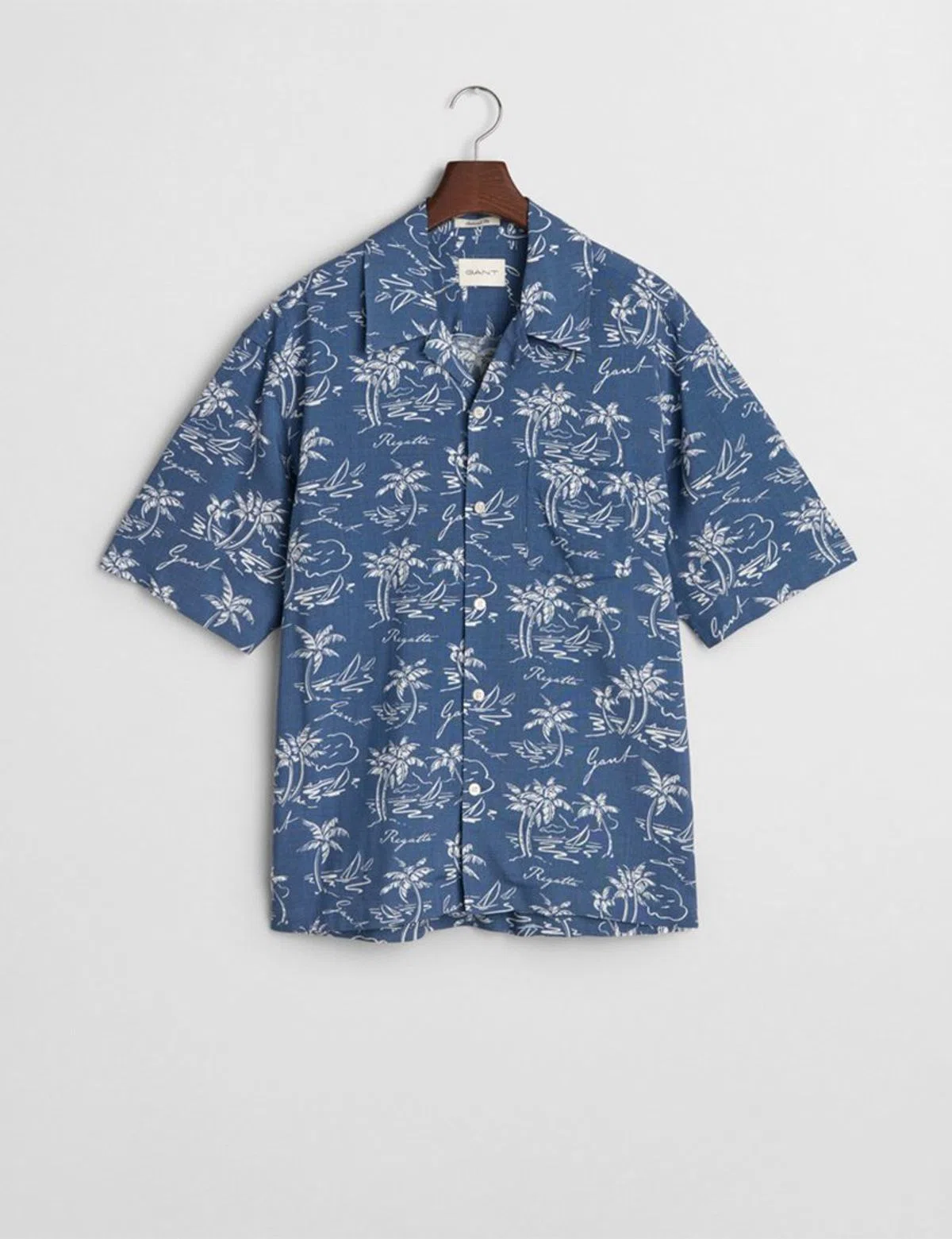 Rel Island Print Shirt Blue