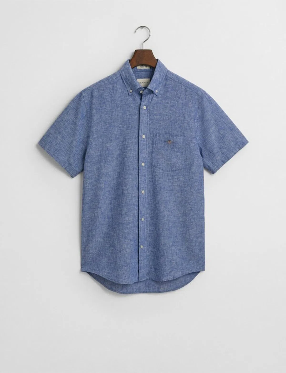 Cotton Linen Blue Shirt