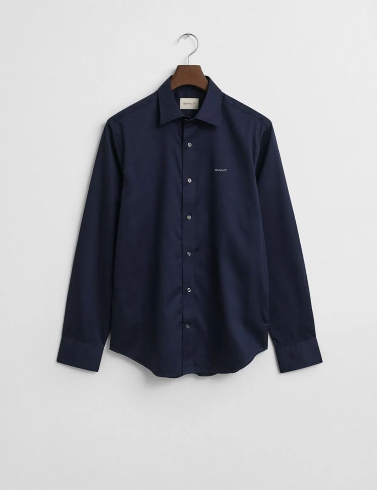 Regular Fit Satin Shirt Blue