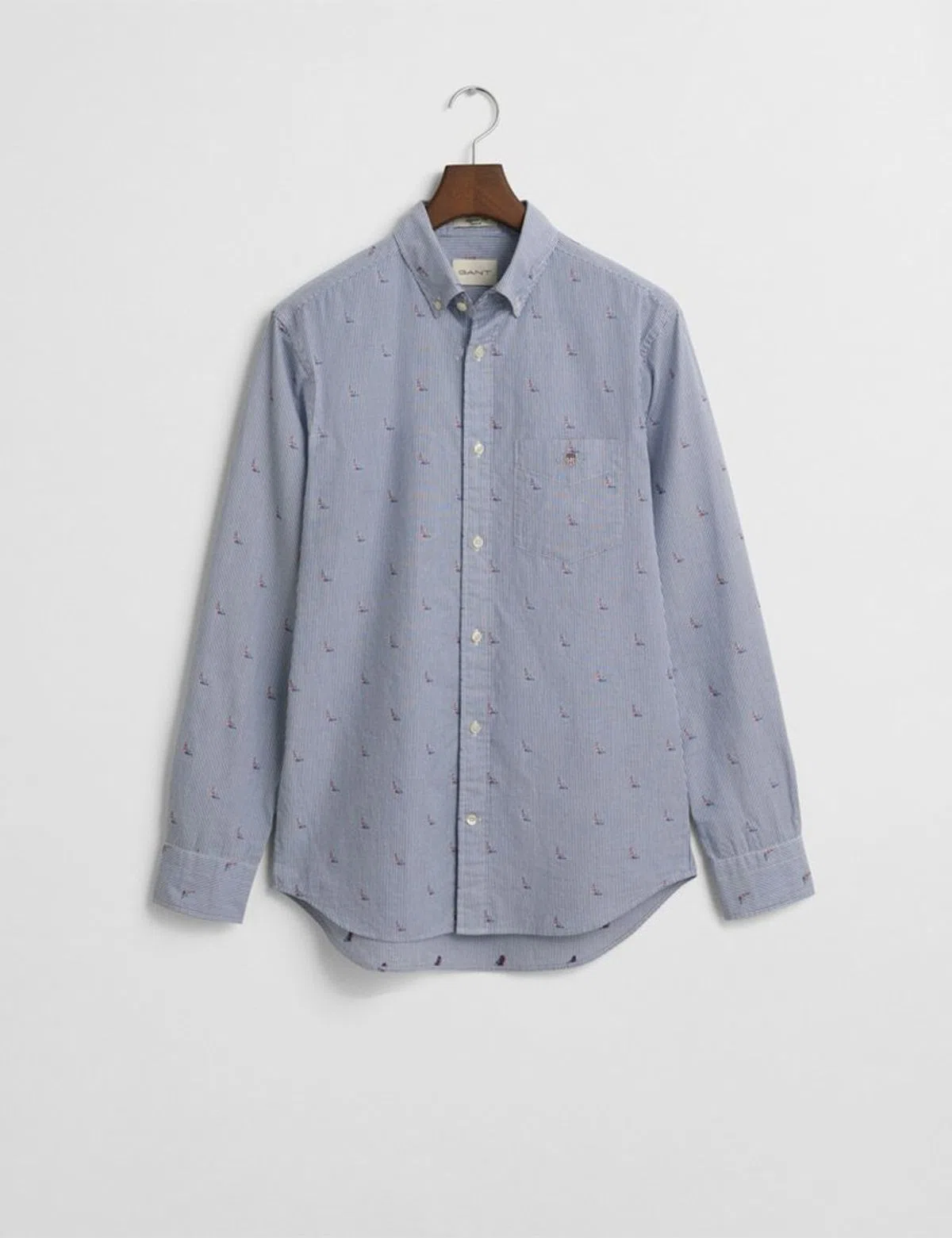 Chemise Reg Sailing Fil Coupe Bleu