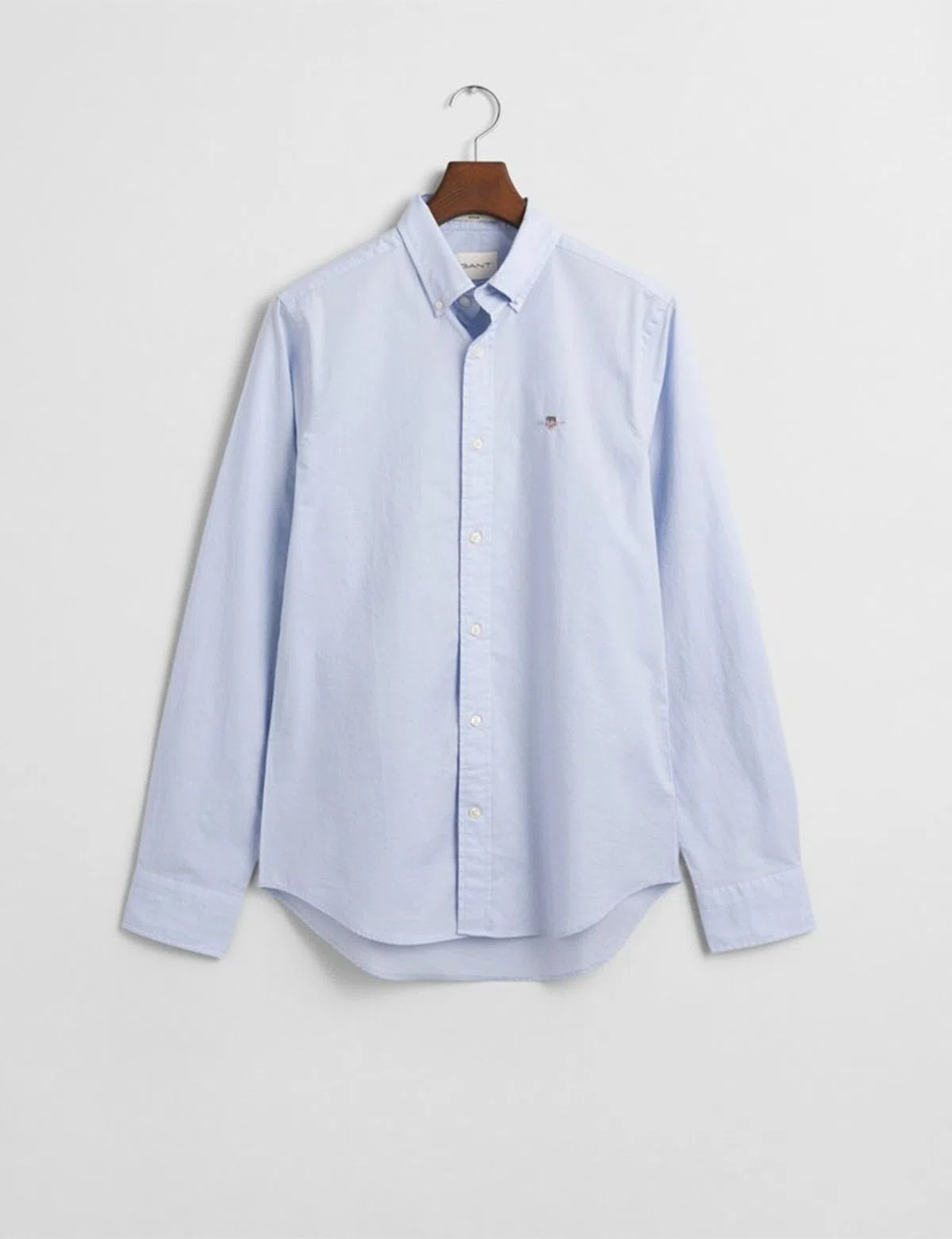 Chemise classique slim fit en popeline bleue