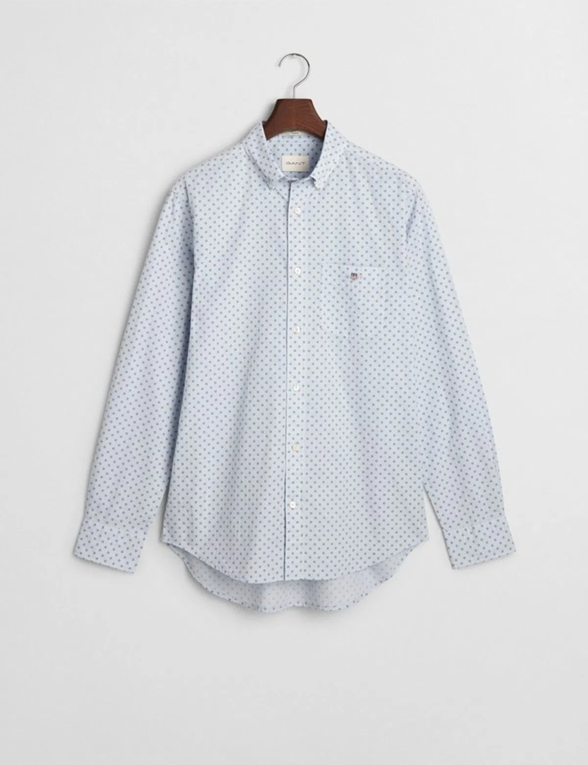 Micro Print Reg Shirt Blue