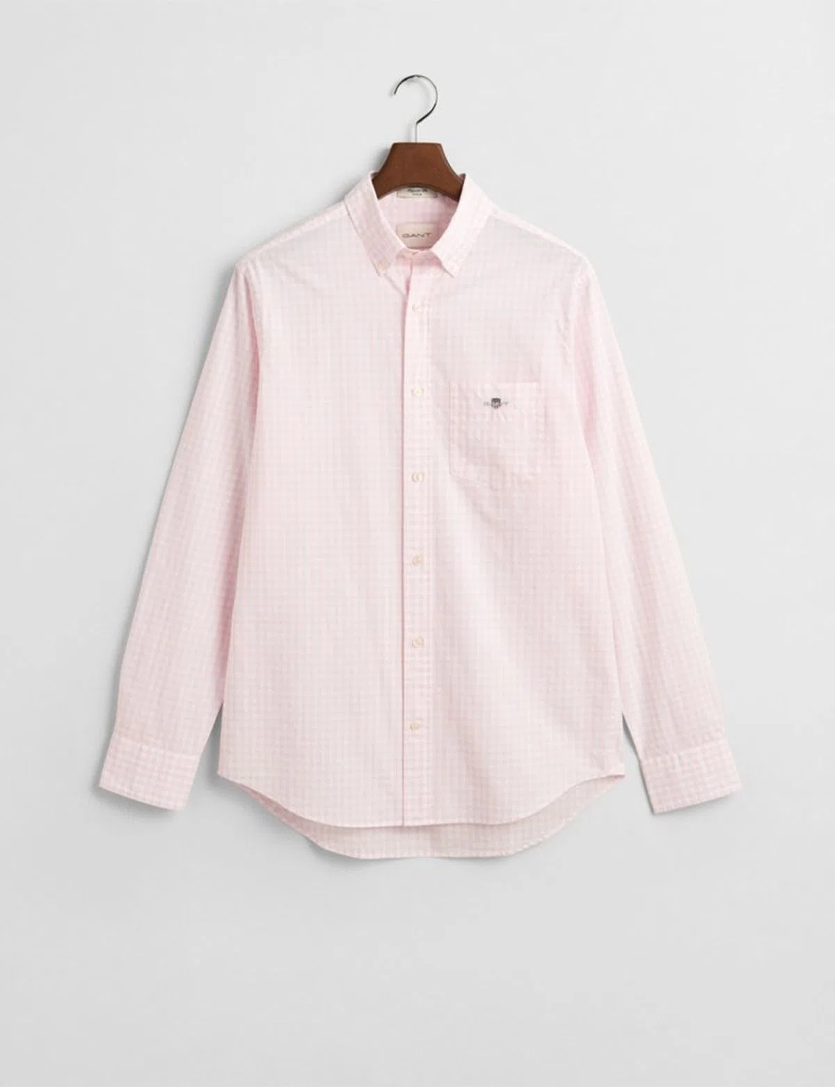 Chemise Regular Fit Gingham Popeline Rose