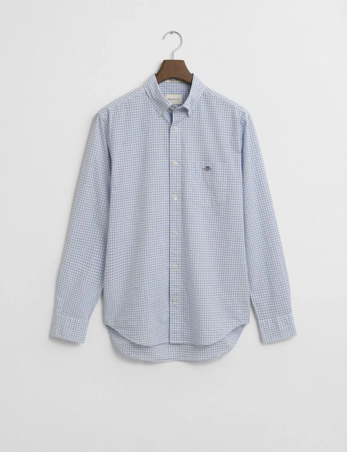 Camisa Reg Classic Poplin Check Azul