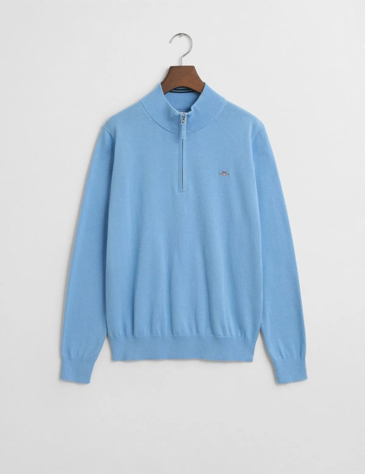 Sweatshirt com meio fecho Azul