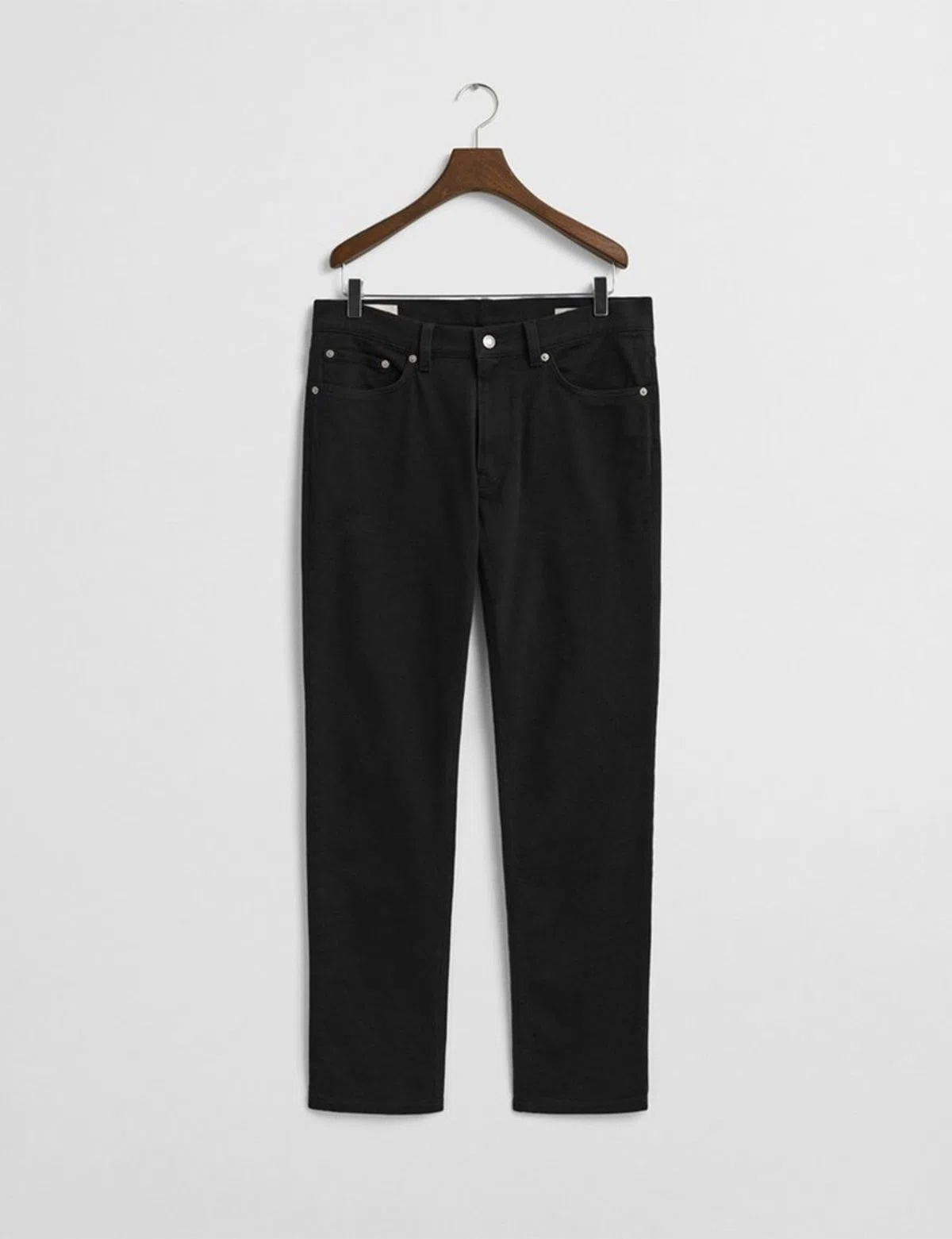 Jeans de Twill Suave Regular Negro