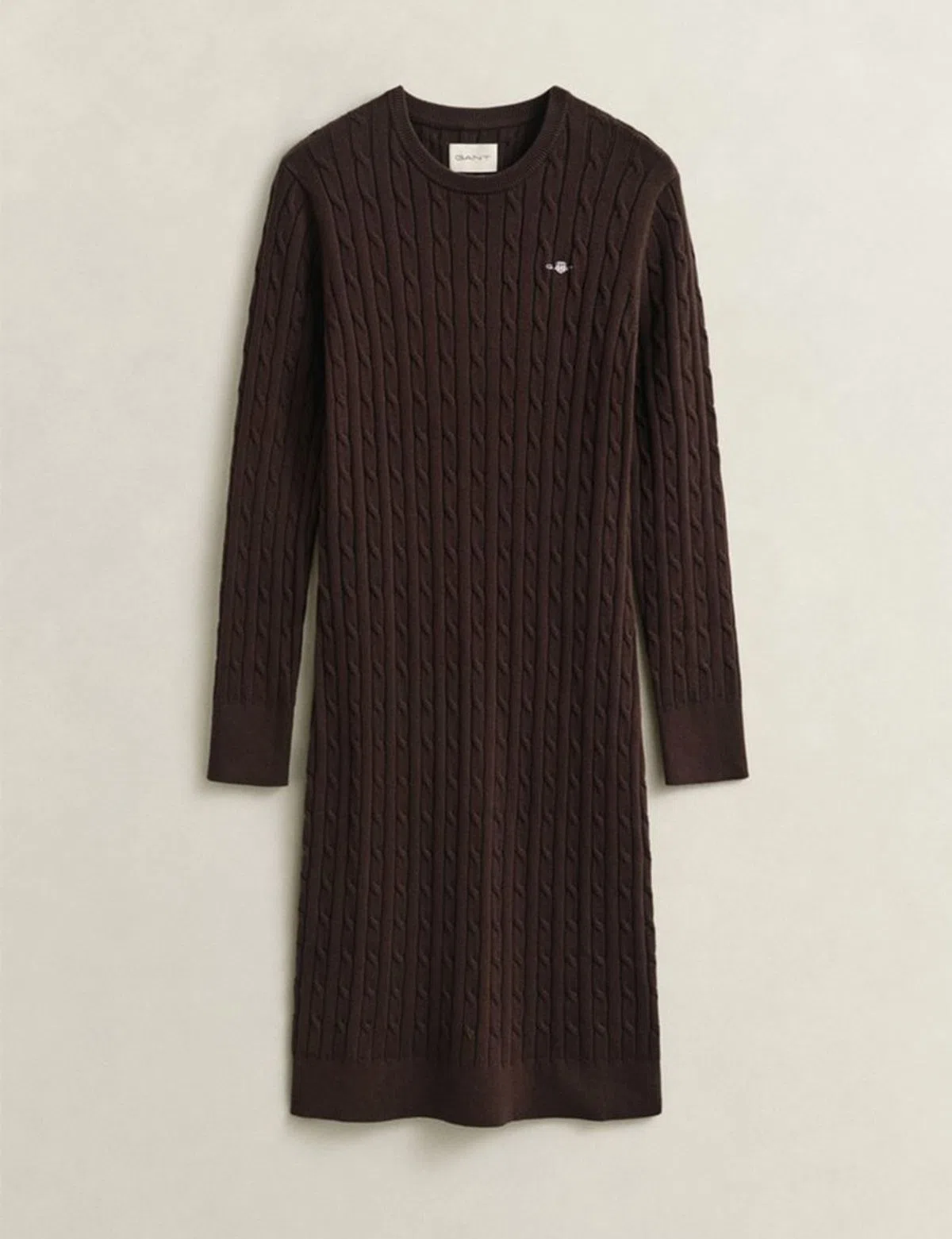 Brown Midi Knitted Dress