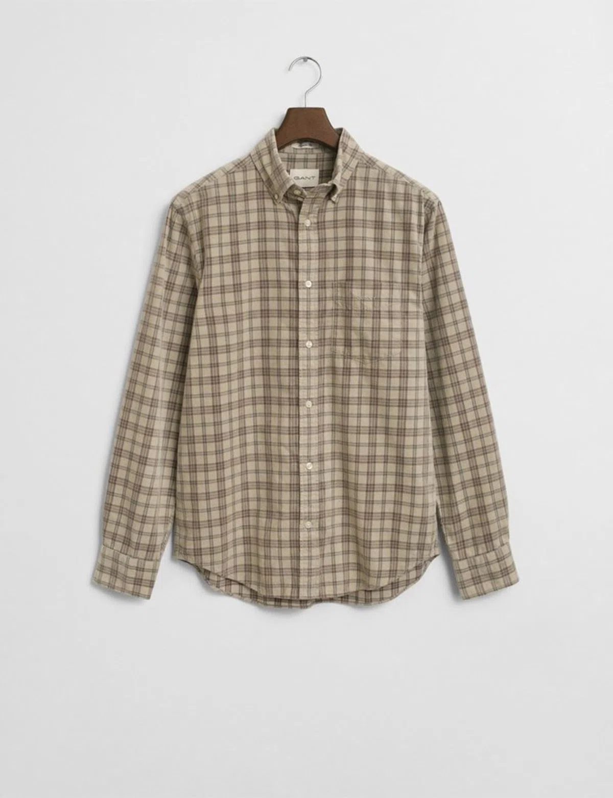 Corduroy Check Green Shirt