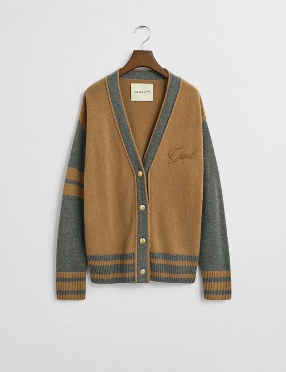 Cardigan Varsity Castanho
