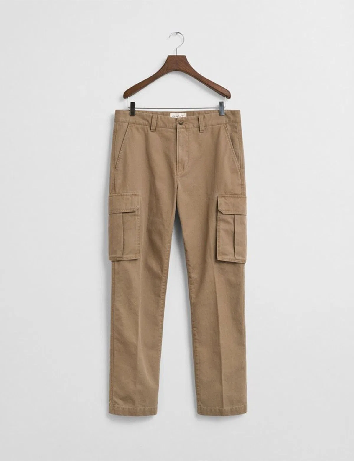 Beige Twill Reg Cargo Pants