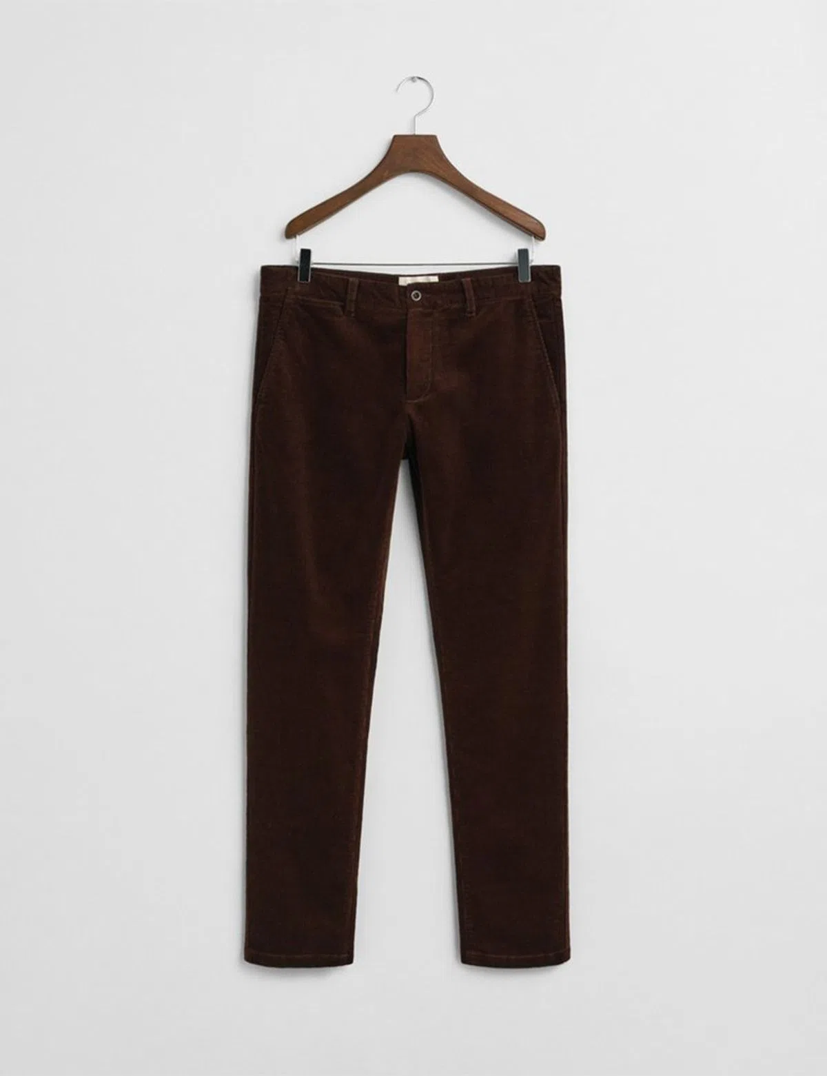 Slim Cord Chino Trousers Brown