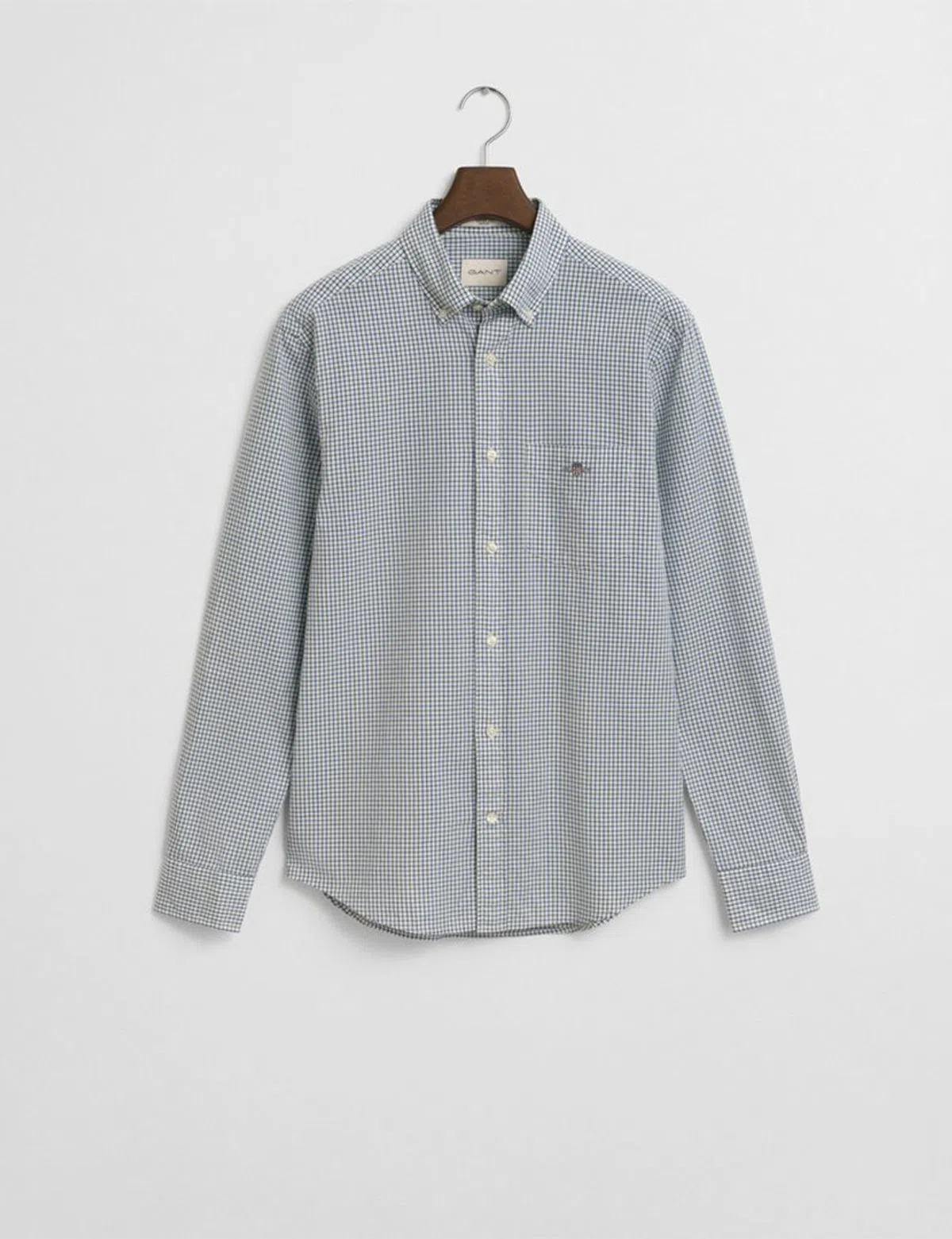 Classic Reg Shirt Micro Check Green