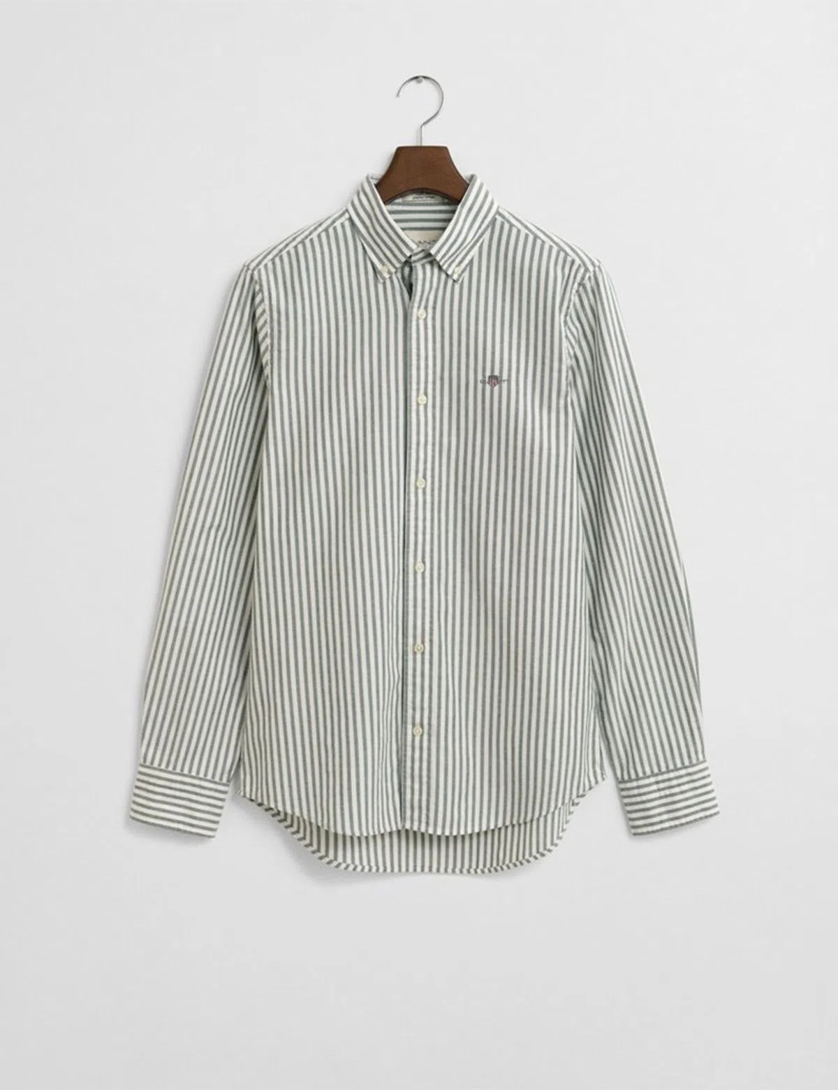 Camisa Slim Oxford Stretch Stripe Verde