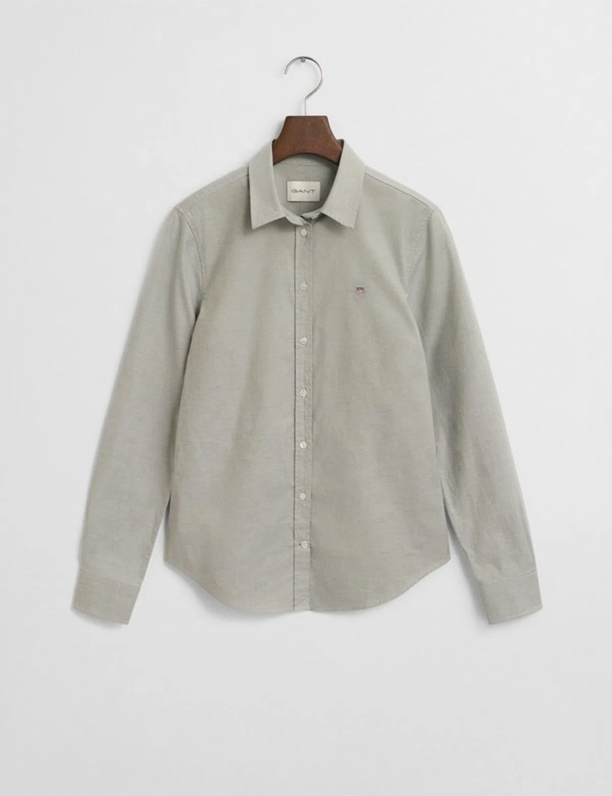 Slim Stretch Oxford Shirt Grey