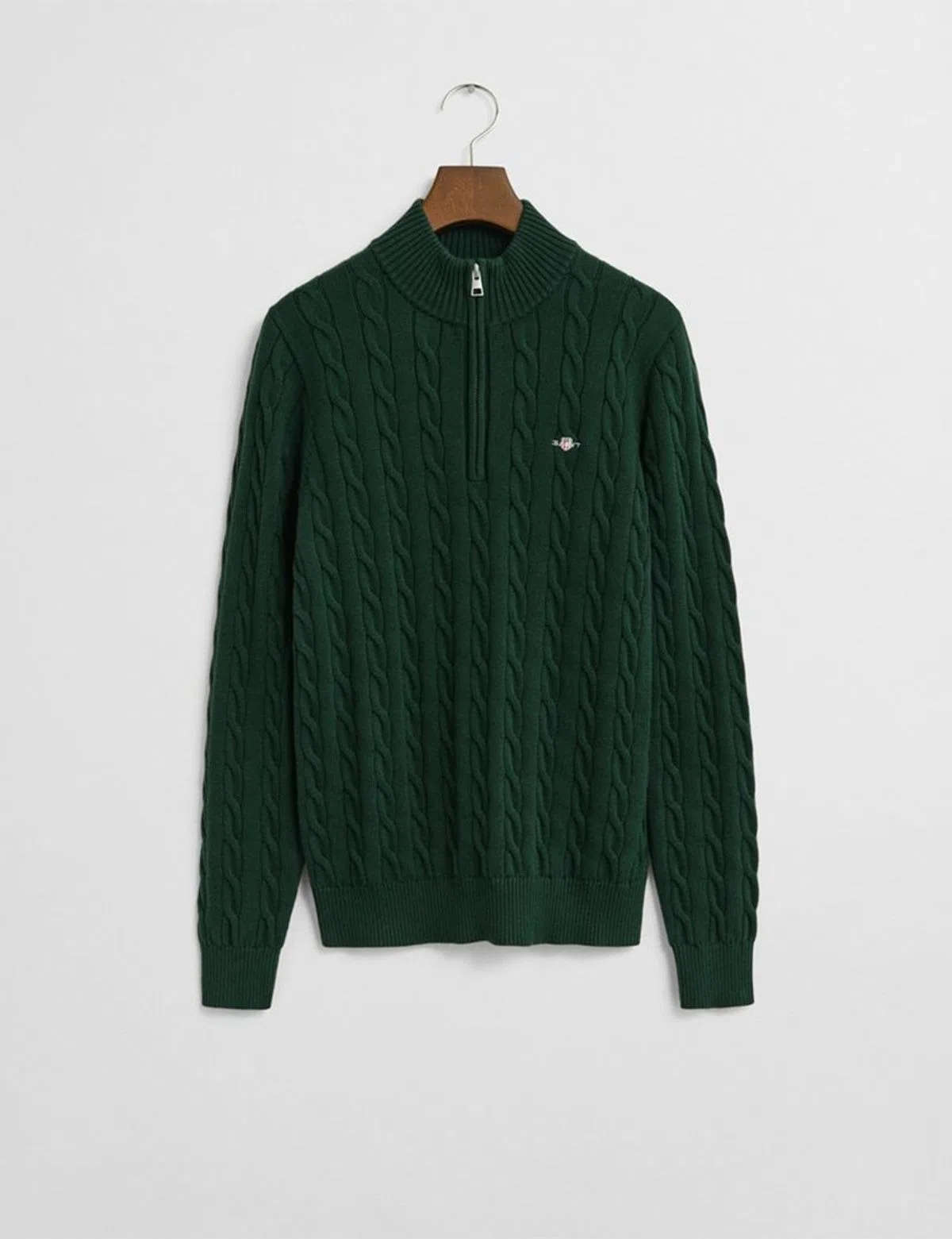 Sudadera Verde con Media Cremallera