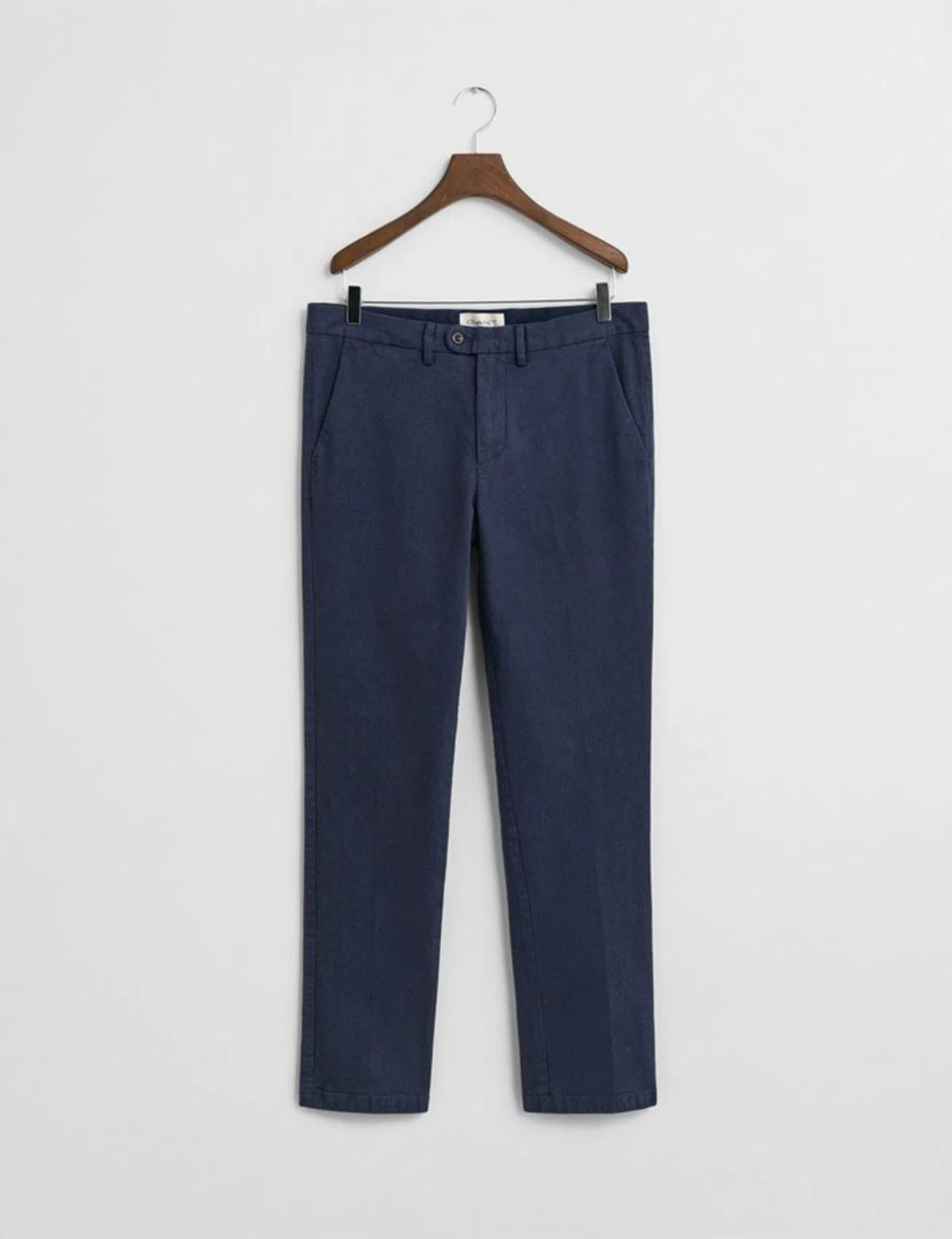 Calças Slim Herringbone Azul