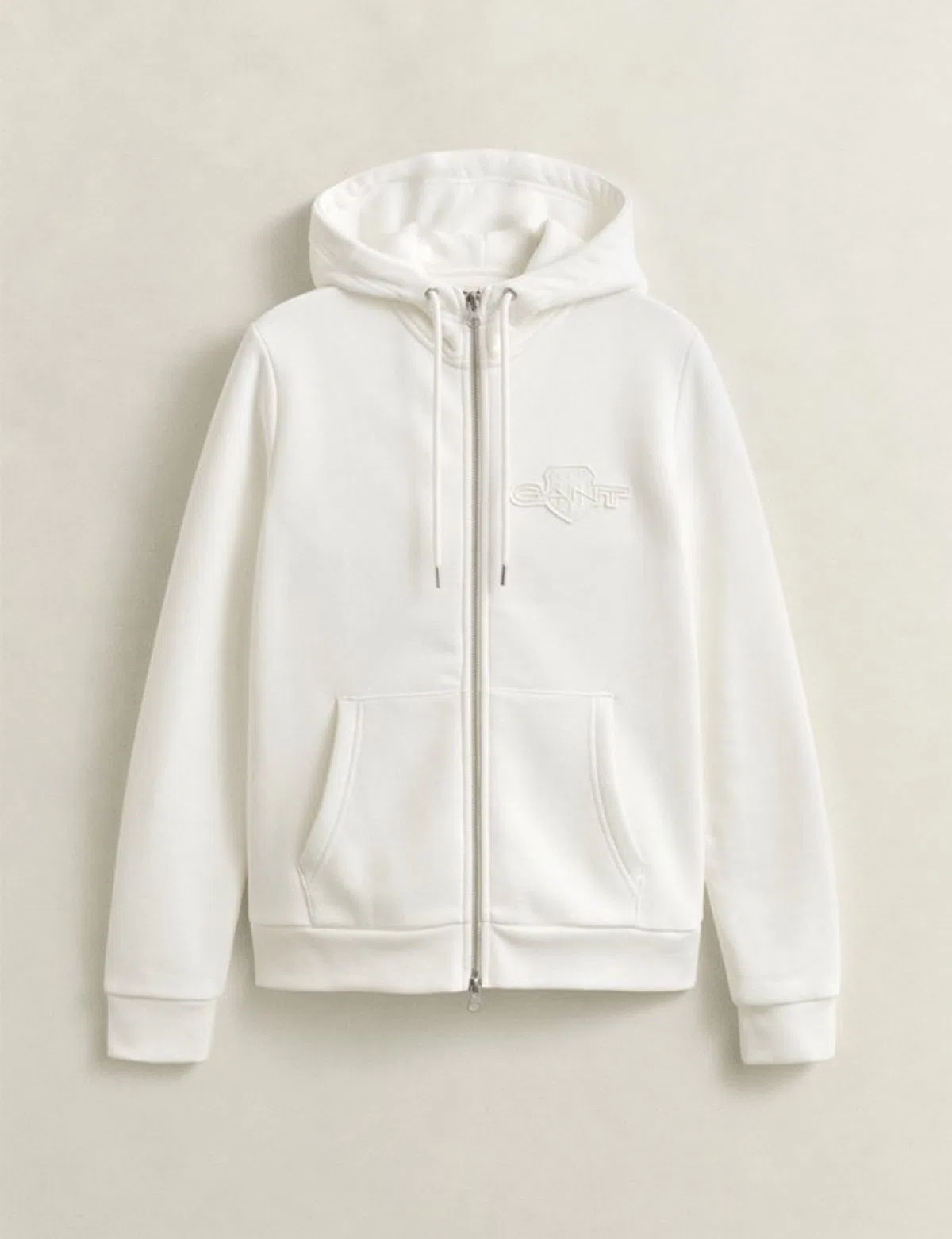 Sweatshirt à fermeture Éclair Tonal Shield Beige