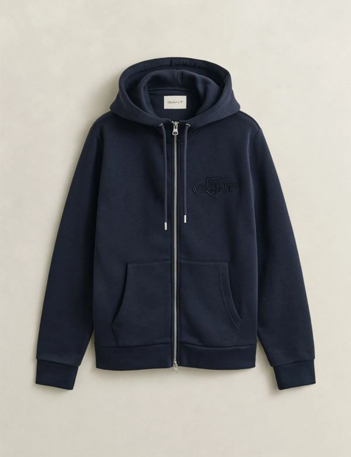 Sweatshirt com fecho Reg Tonal Shield Azul
