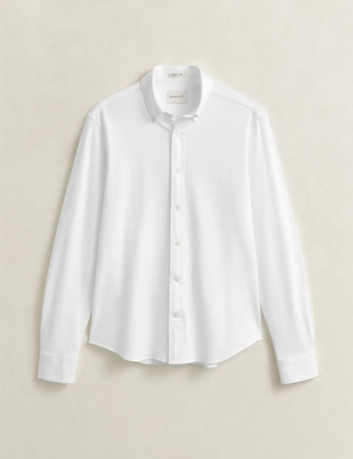 Jersey Pique Stretch White Shirt