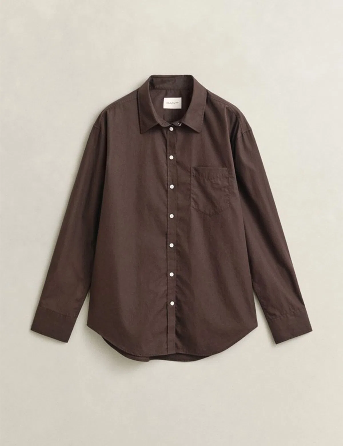 Camisa Clásica Poplin Marrón