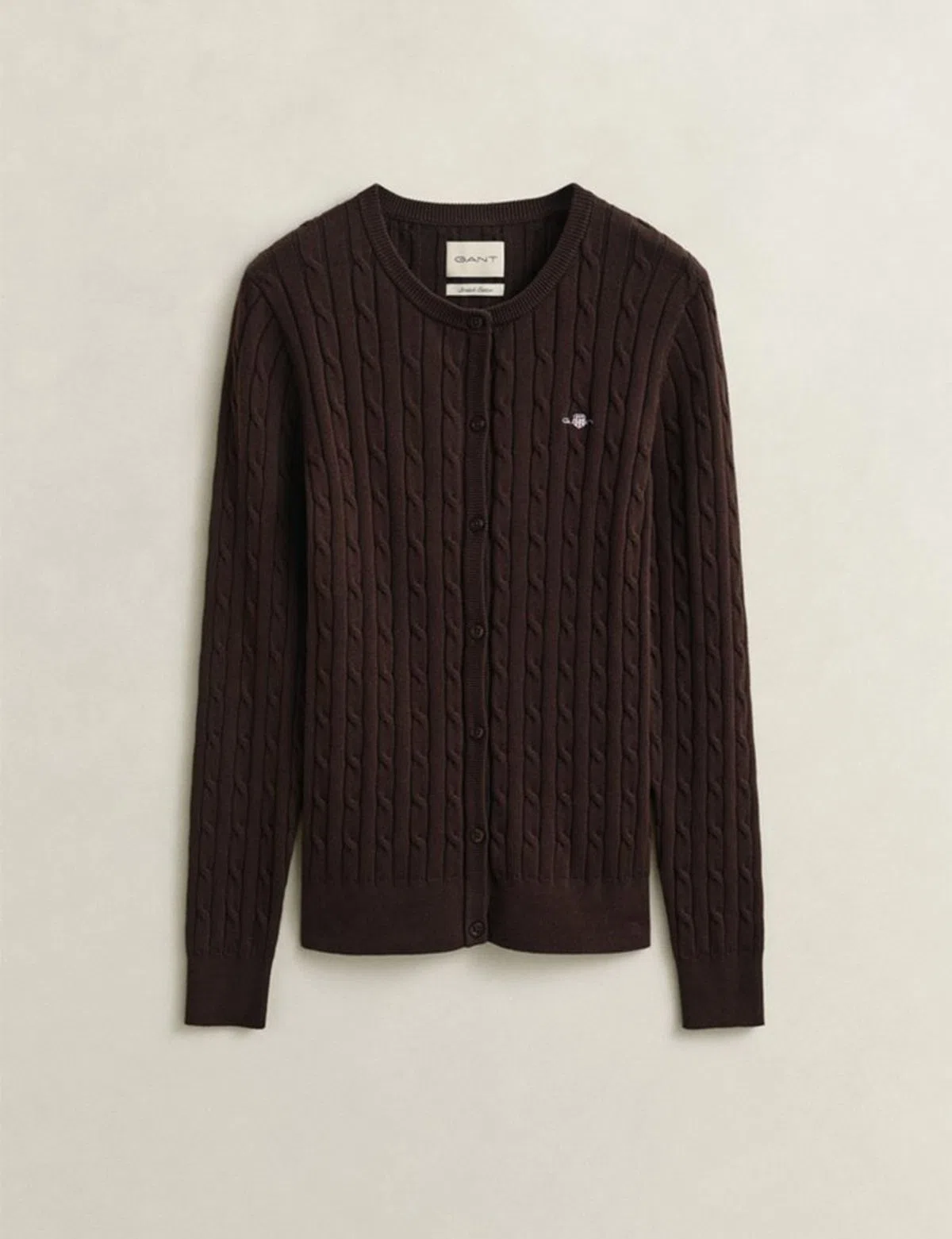 Cardigan de malha Castanho