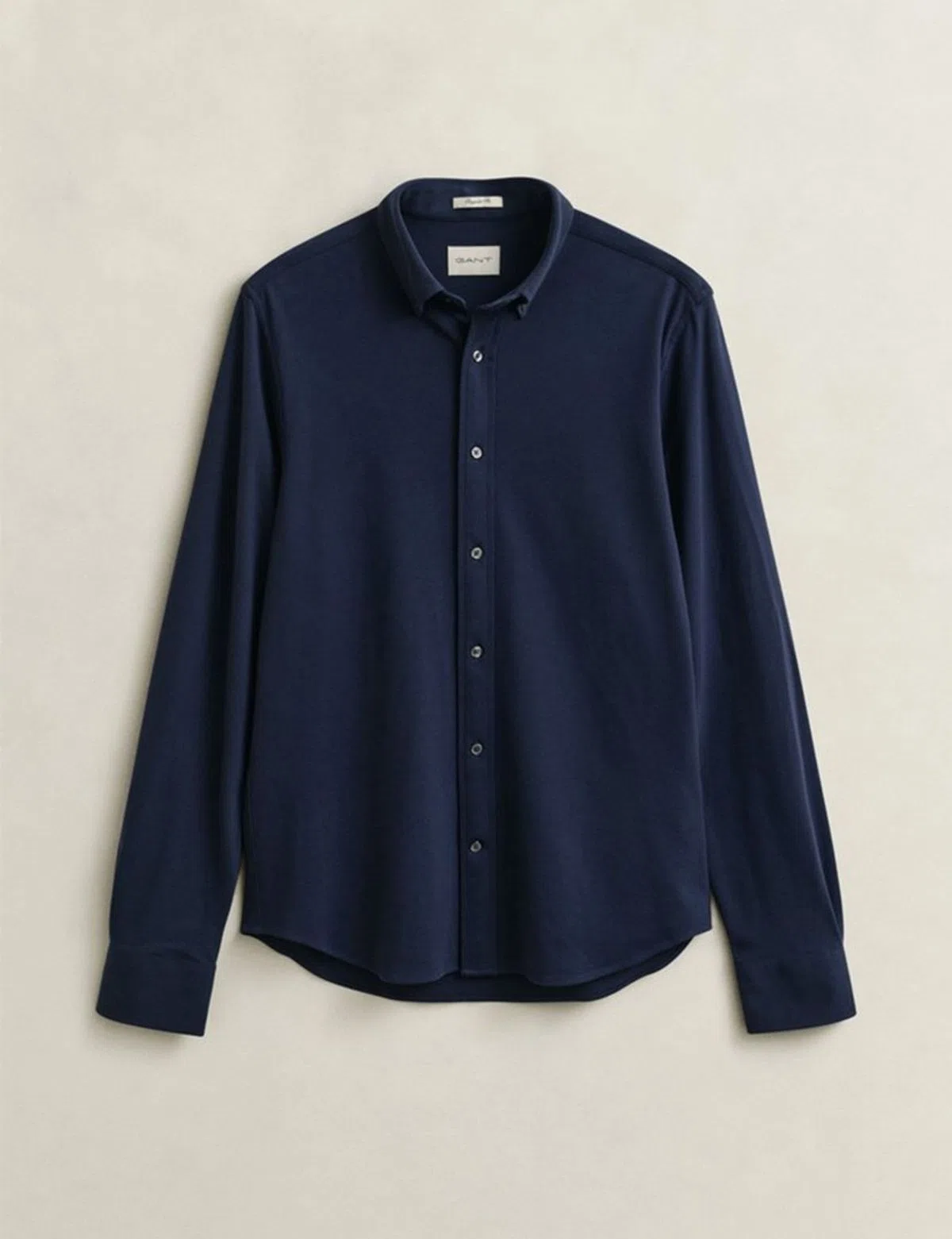 Stretch Pique Jersey Shirt Blue