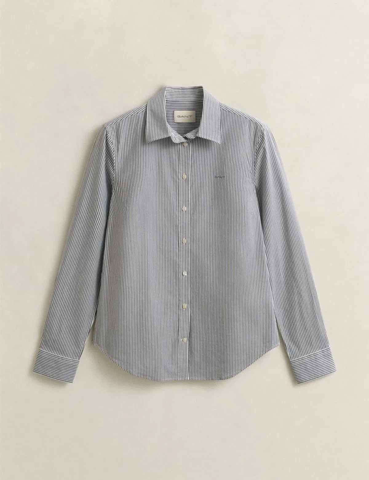 Camisa Slim Striped Poplin Azul