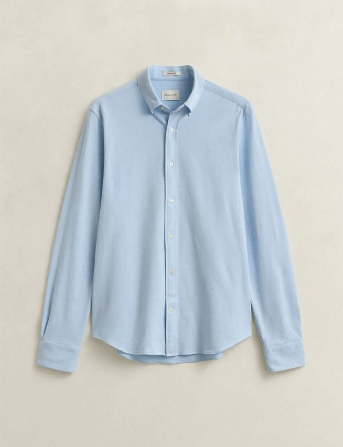Camisa Reg Jersey Pique Stretch Azul