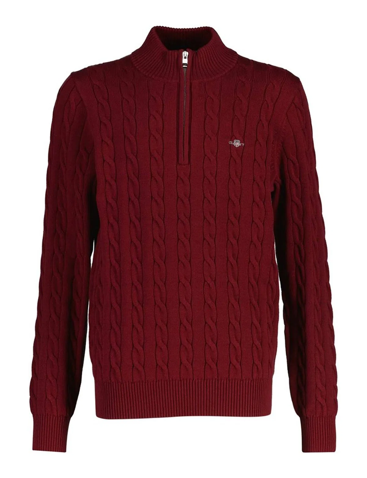 Sweatshirt com meio fecho Vermelho