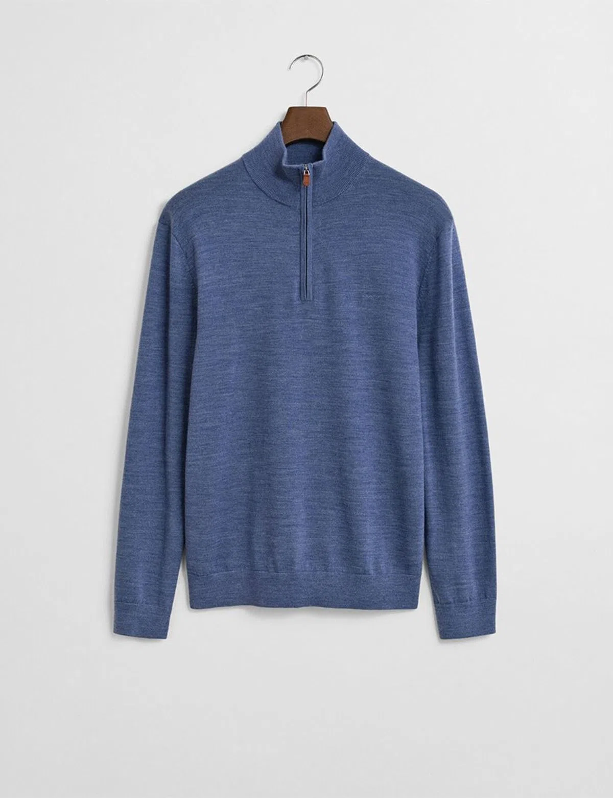Fine wool half-zip sweater Blue