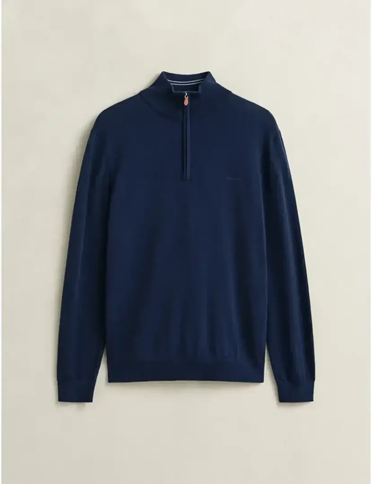 Fine Wool Half-Zip Sweater Blue