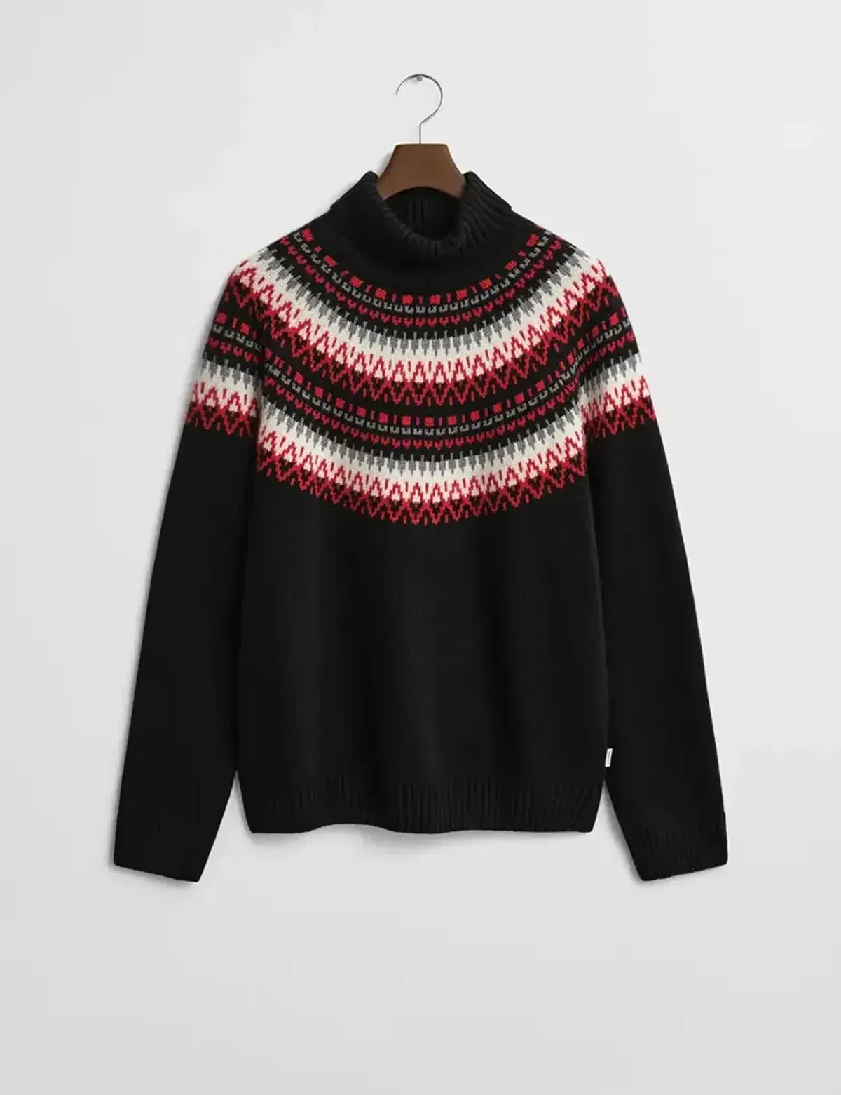 Black Fair Isle High Neck Sweater