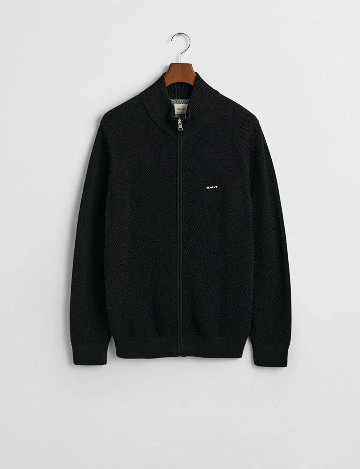 Cardigan de malha com fecho Preto