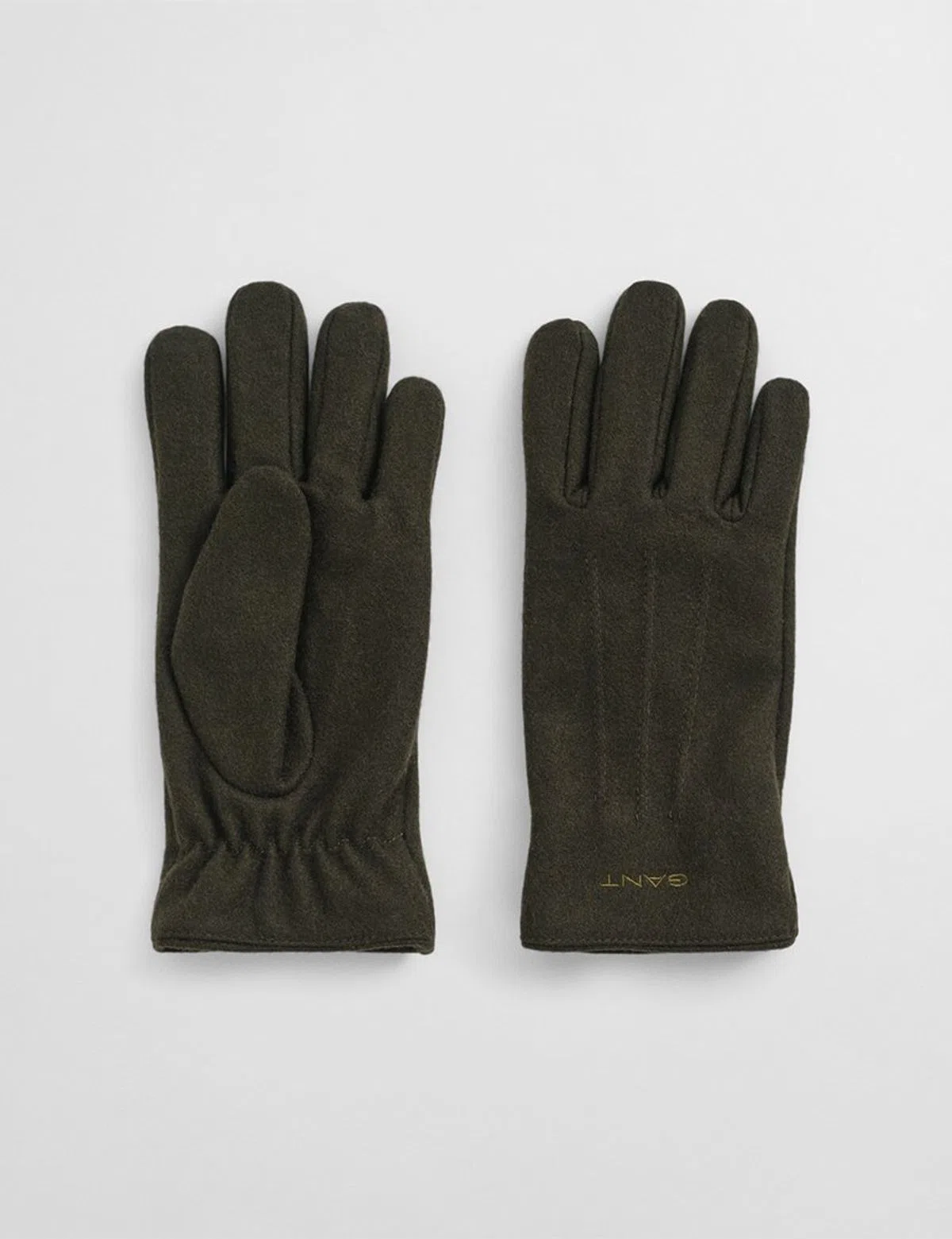 Melton Green Gloves