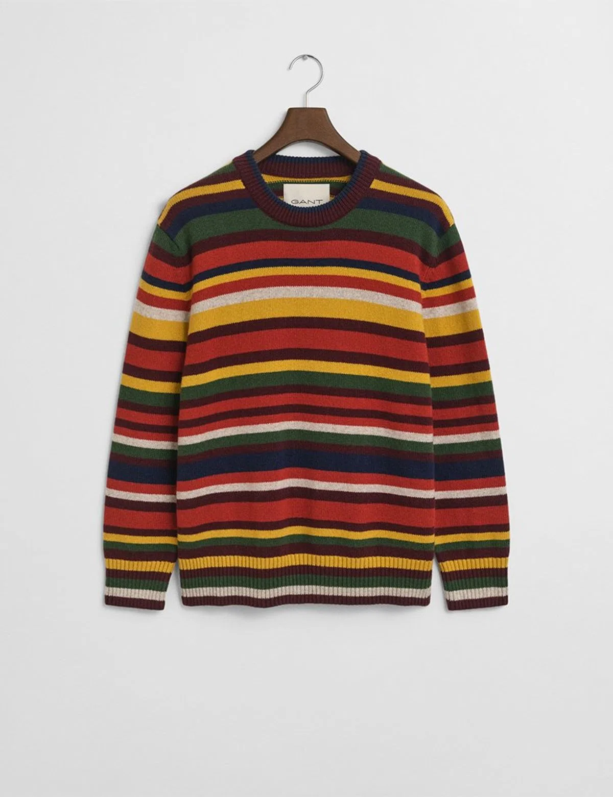 Orange Multi Colored Striped Sweater