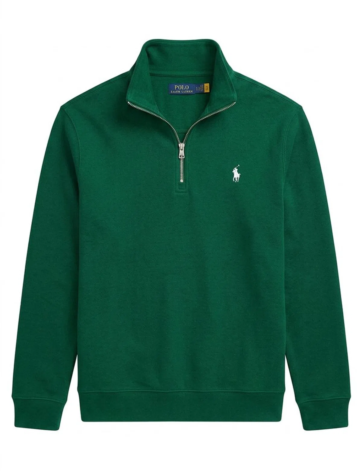 Pull en tricot avec demi-fermeture Éclair Vert