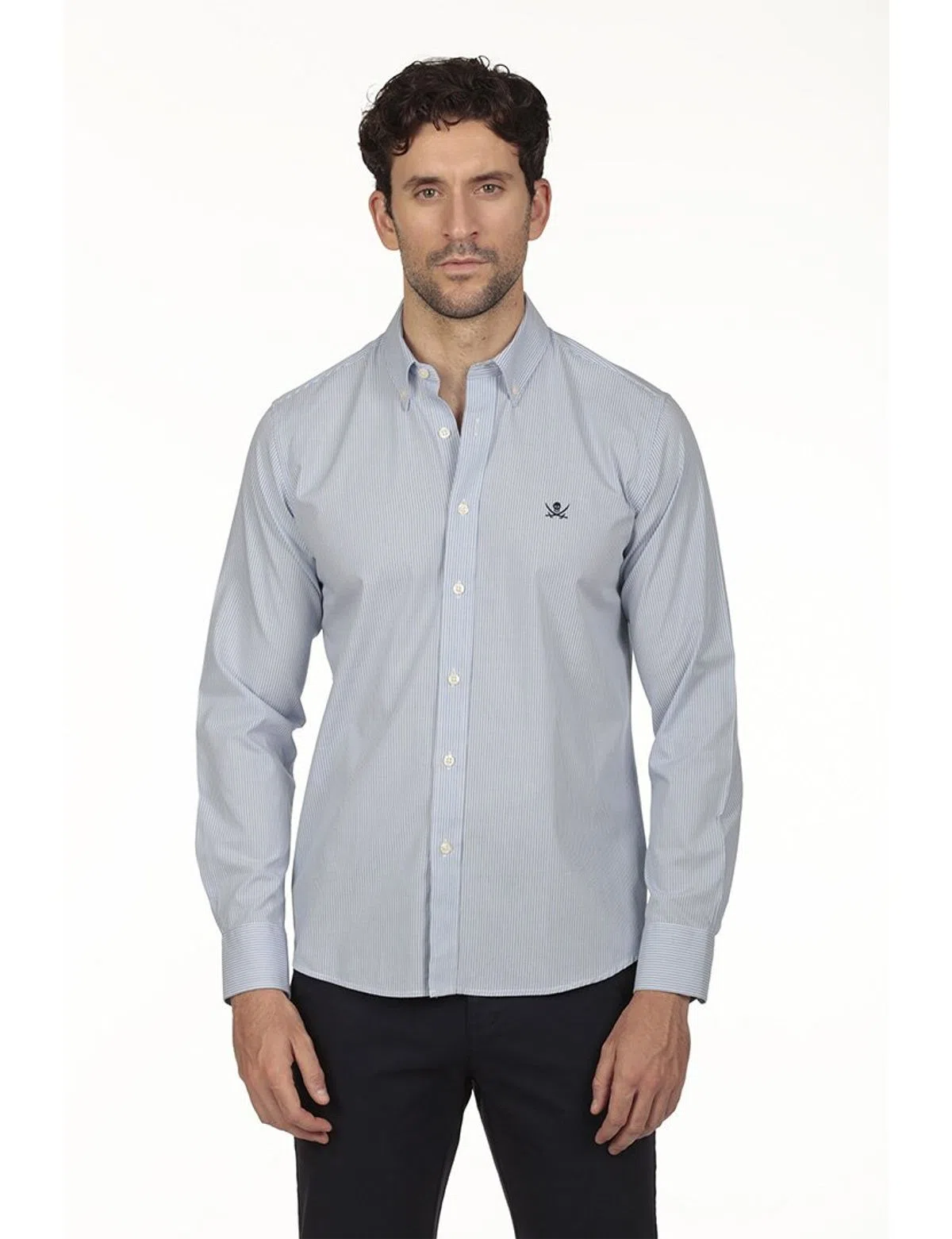 Regular Blue Striped Shirt