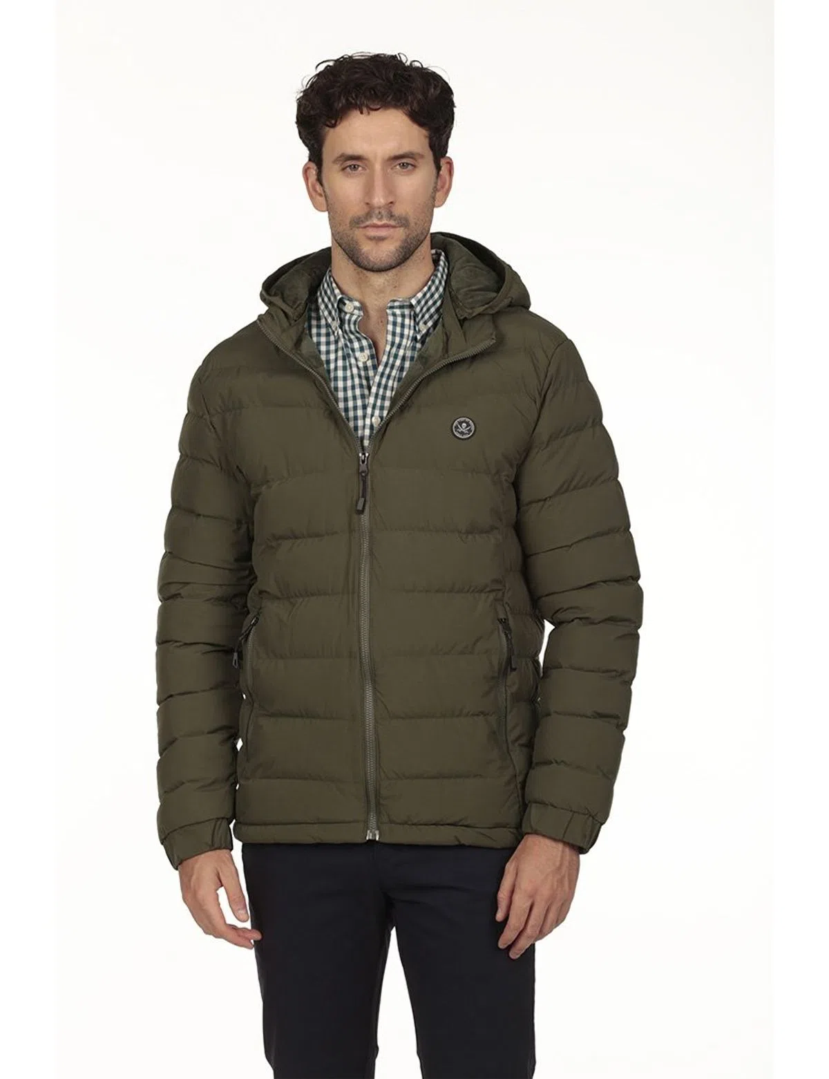 Regular Hooded Jacket Green