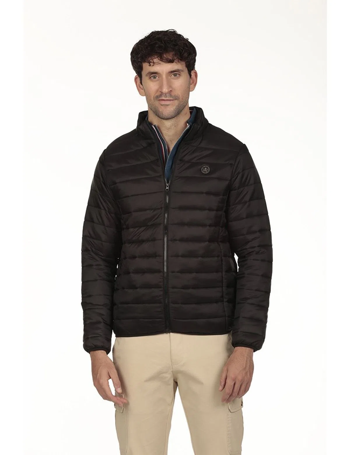 Casaco acolchoado Regular Preto