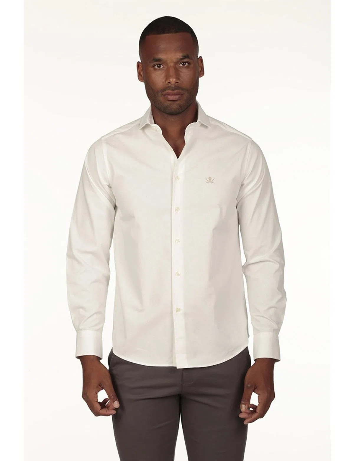 Regular White Gabardine Shirt