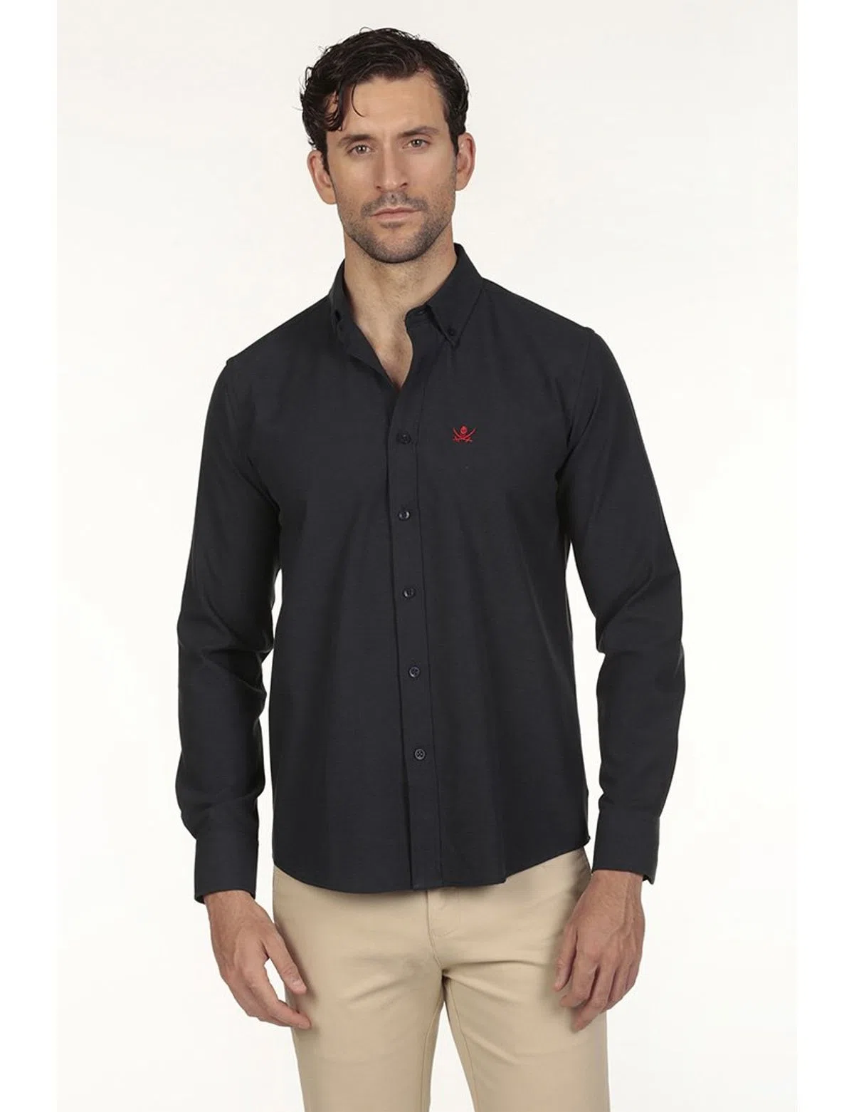 Camisa Oxford Regular Azul