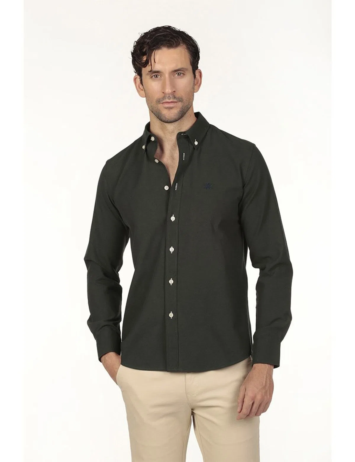 Camisa Oxford Regular Verde
