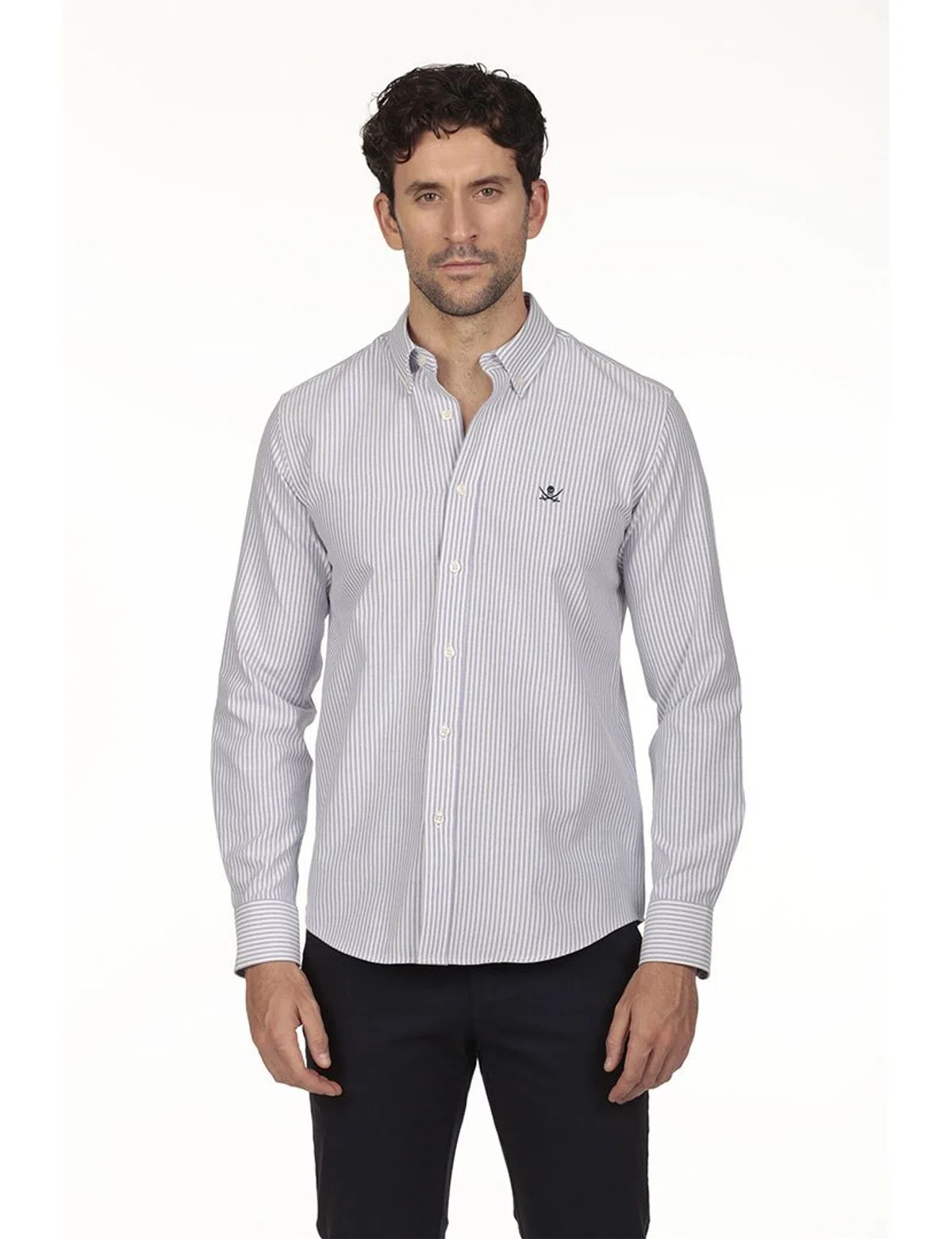 Regular Fit Blue-White Oxford Shirt