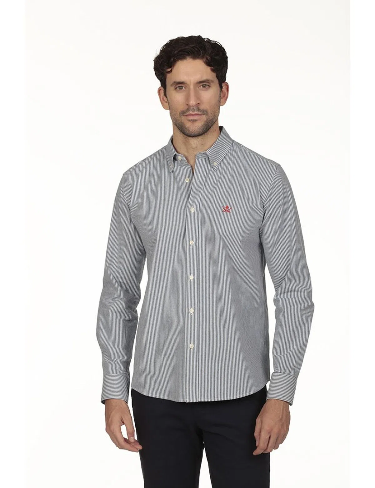 Chemise Oxford Régulière Bleu-Blanc