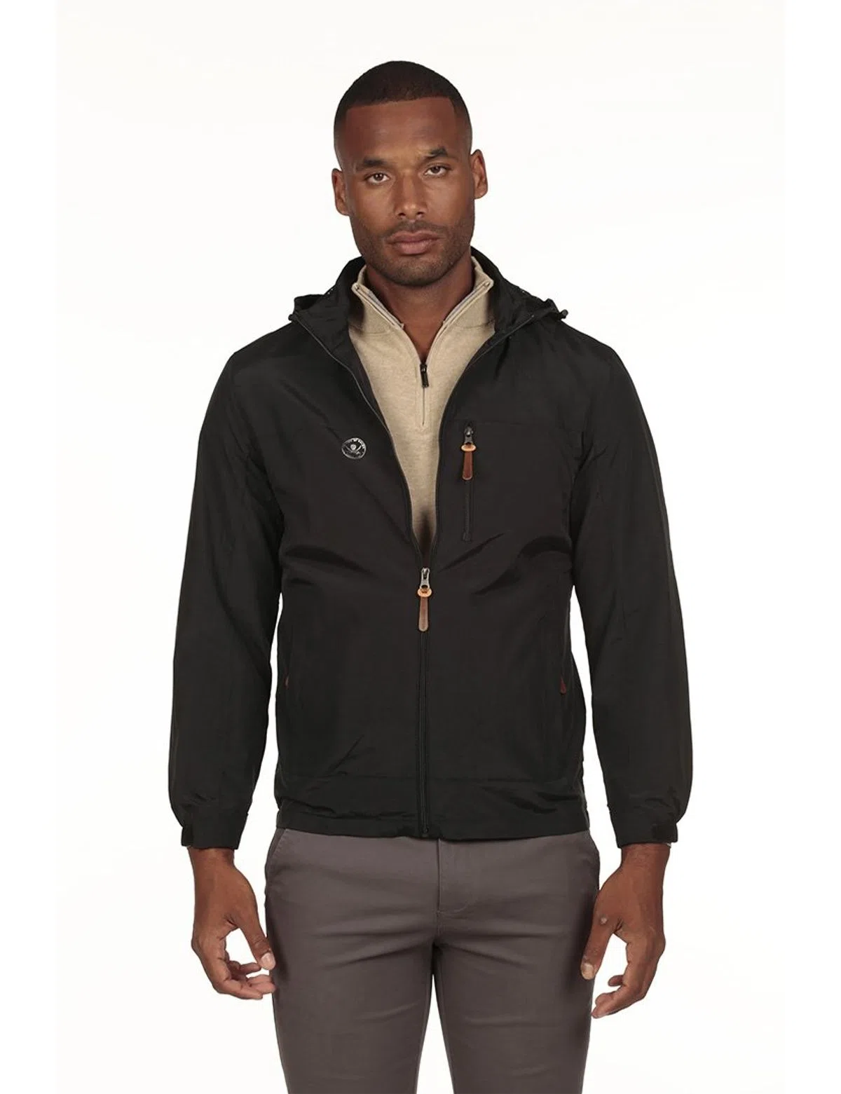 Regular Black Windbreaker