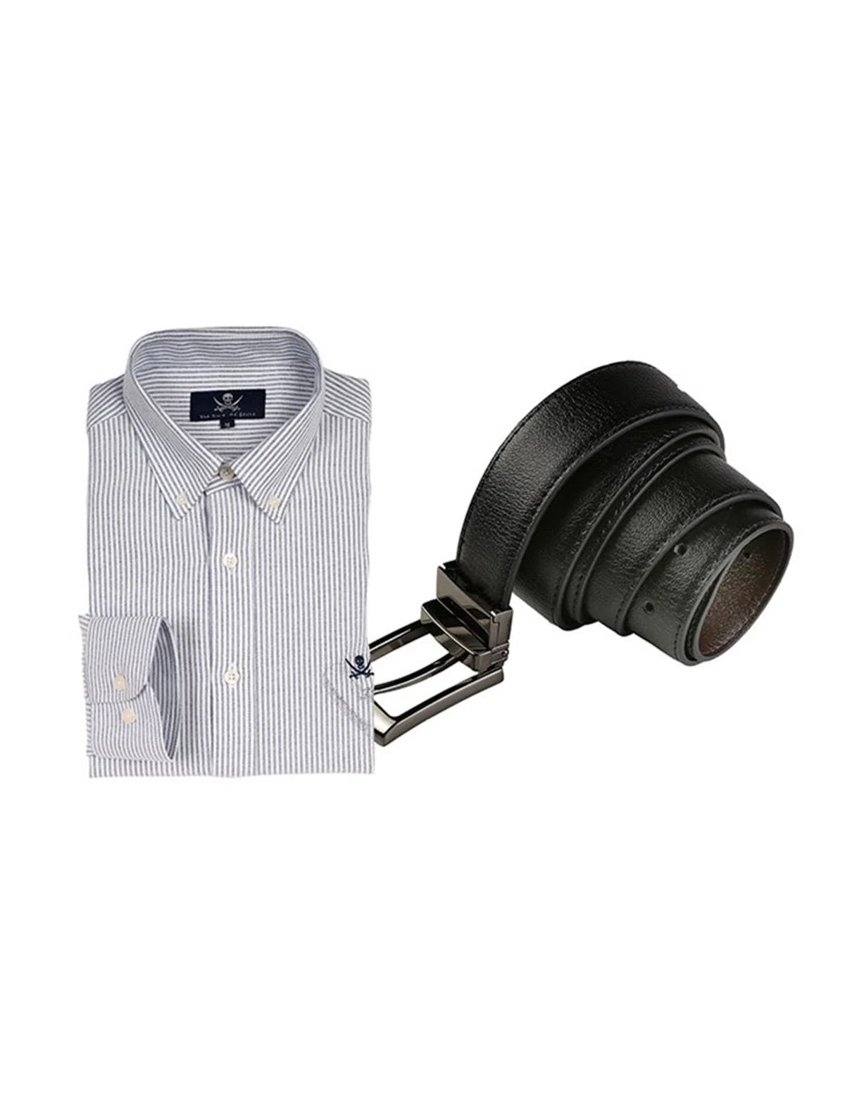 Pack Camisa Oxford Ajuste Regular + Cinturón de Cuero Reversible