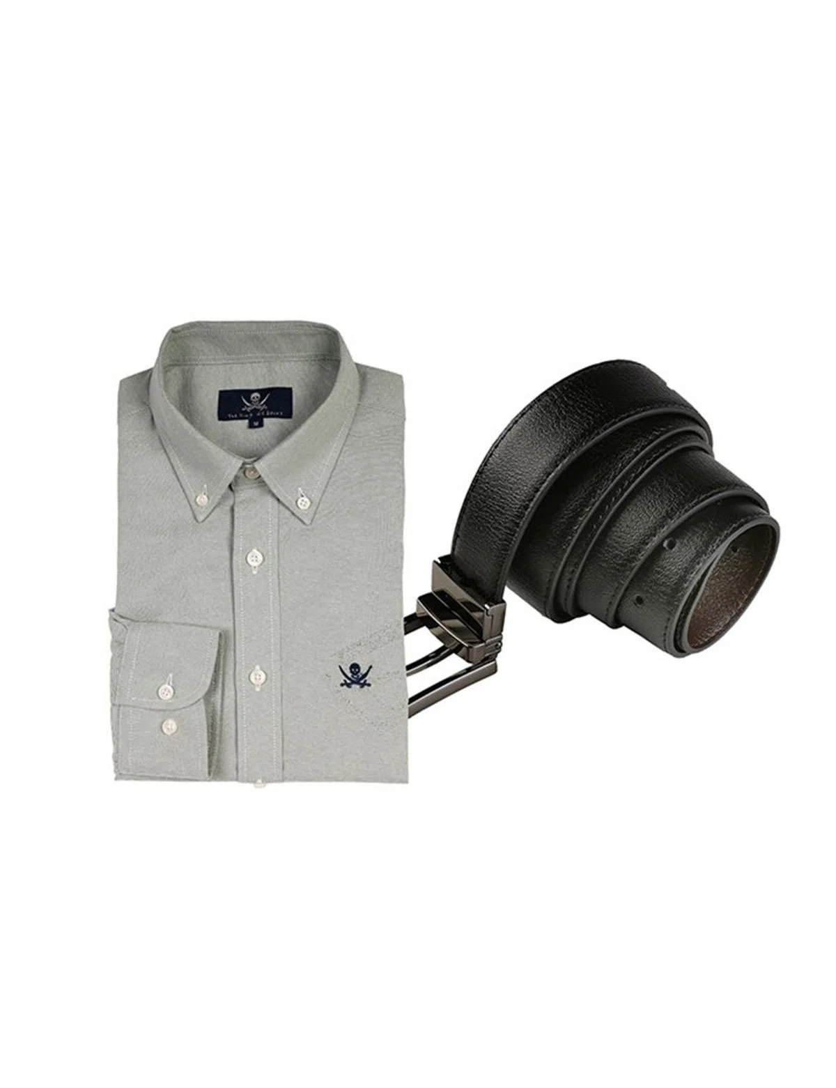 Pack Camisa Oxford Fit Regular + Cinturón de Cuero Reversible