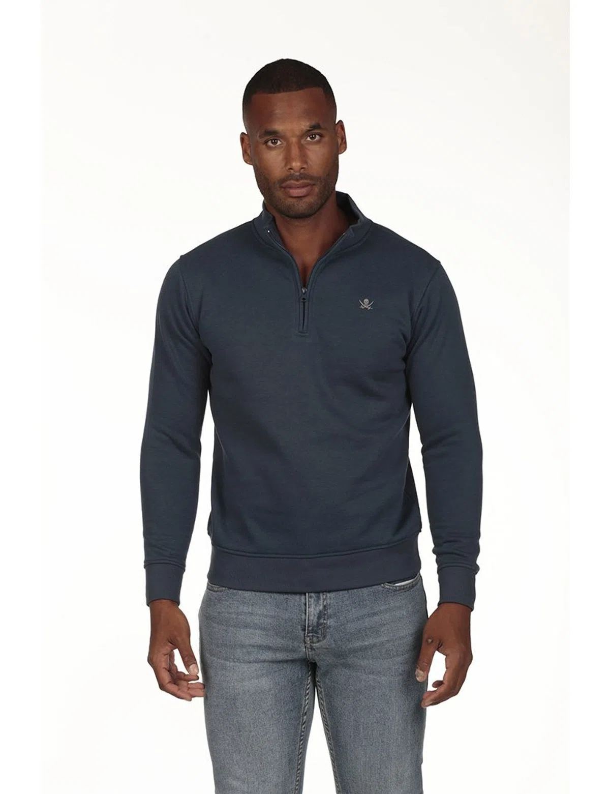 Regular Zip Sweatshirt Blue
