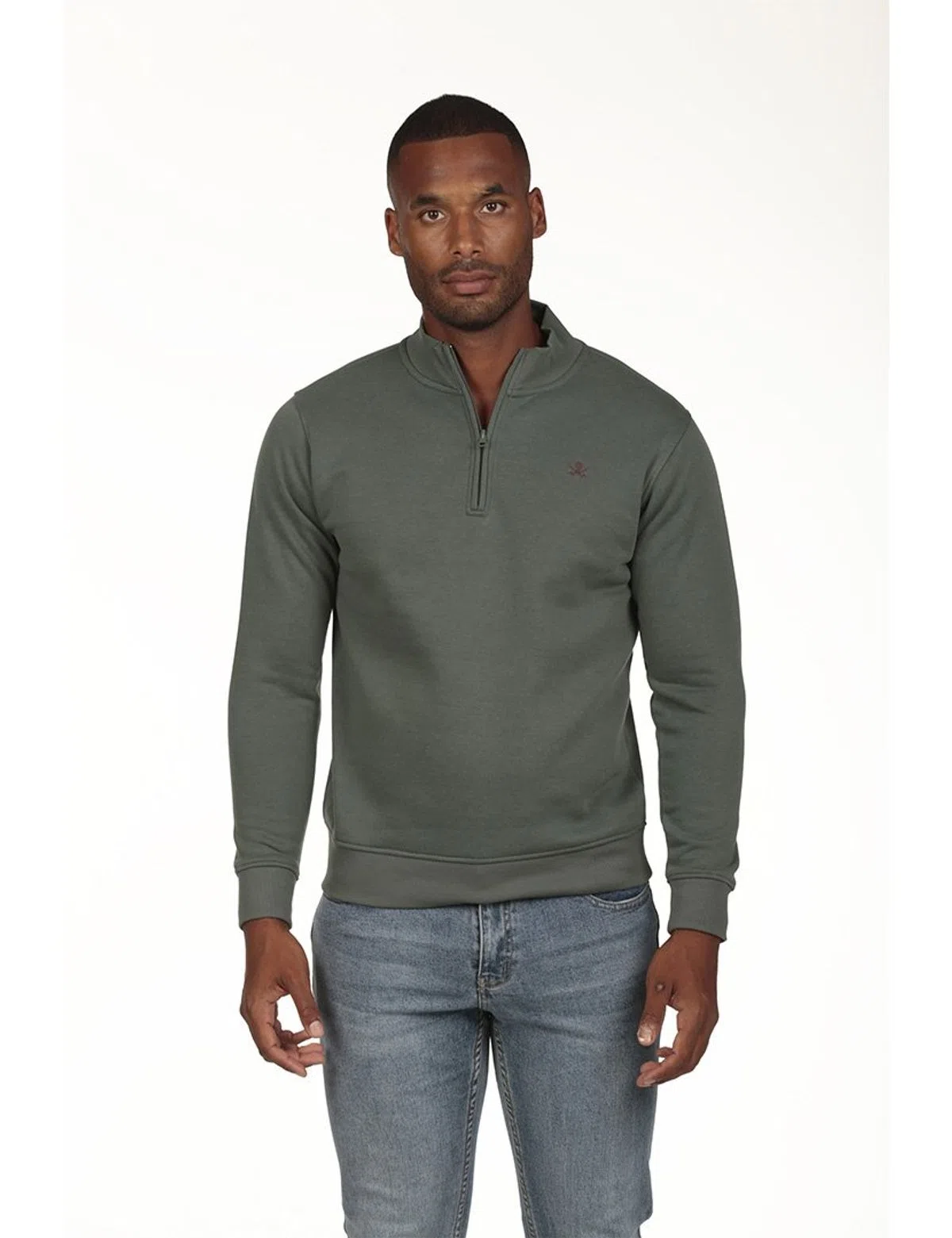 Regular Half-Zip Sweatshirt Green