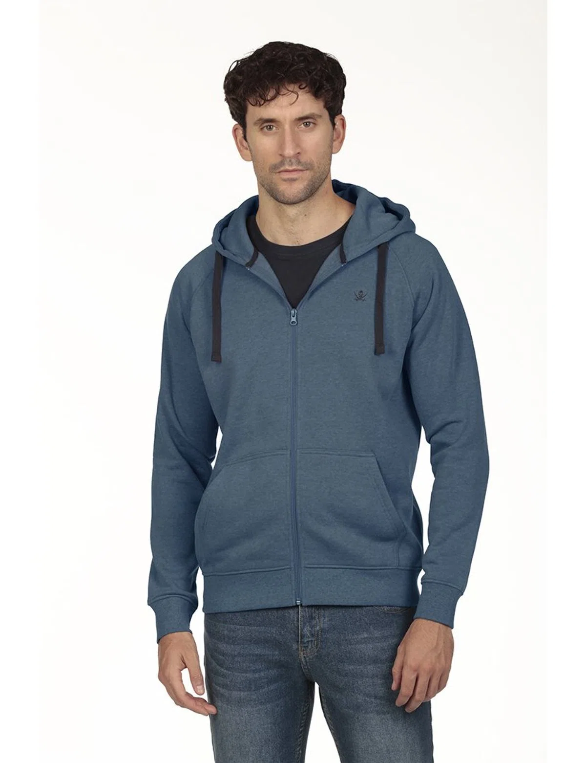 Sudadera con cremallera Regular Azul
